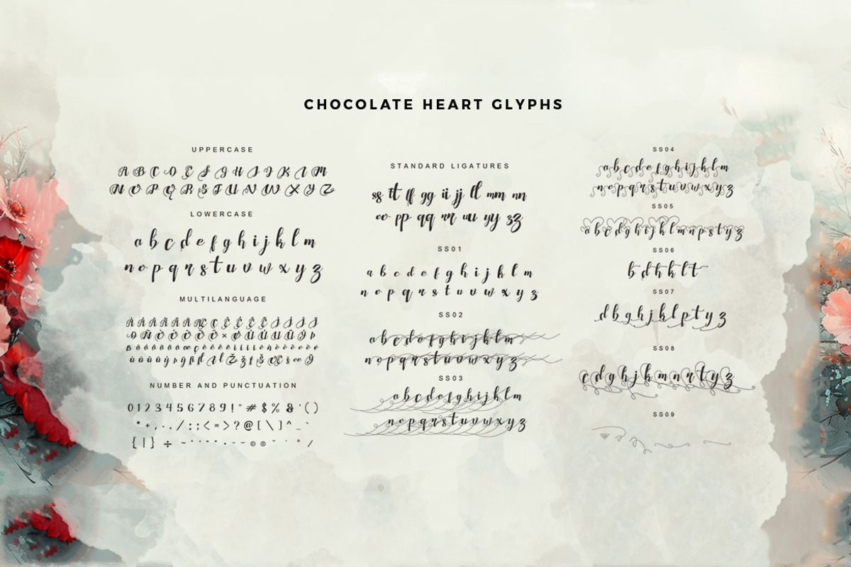 Chocolate Heart Script Font, a Script Font by FHFont (Photo 5 of 13)