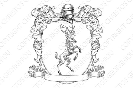 Heraldry Stag Deer Coat of Arms