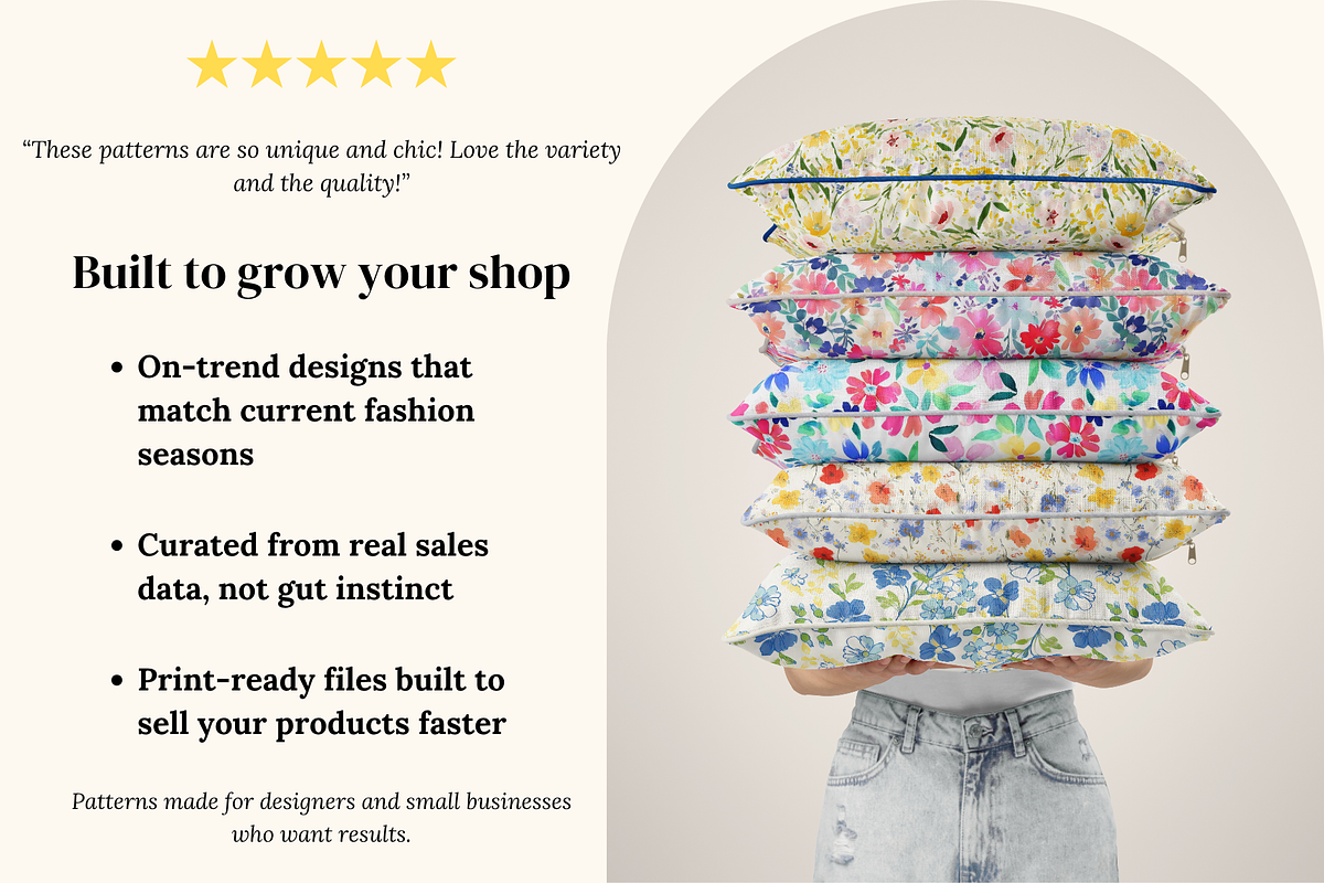 Sunday Picnic Ditsy Floral Patterns, a Pattern Graphic by Ninterints (Photo 3 of 15)