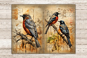 Vintage Birds Junk Journal Pages, an Animal Illustration by GlamArtZhanna (Thumbnail 5 of 9)