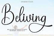 Beliving, a Handwritten Font by InermediaSTUDIO (Thumbnail 1 of 8)