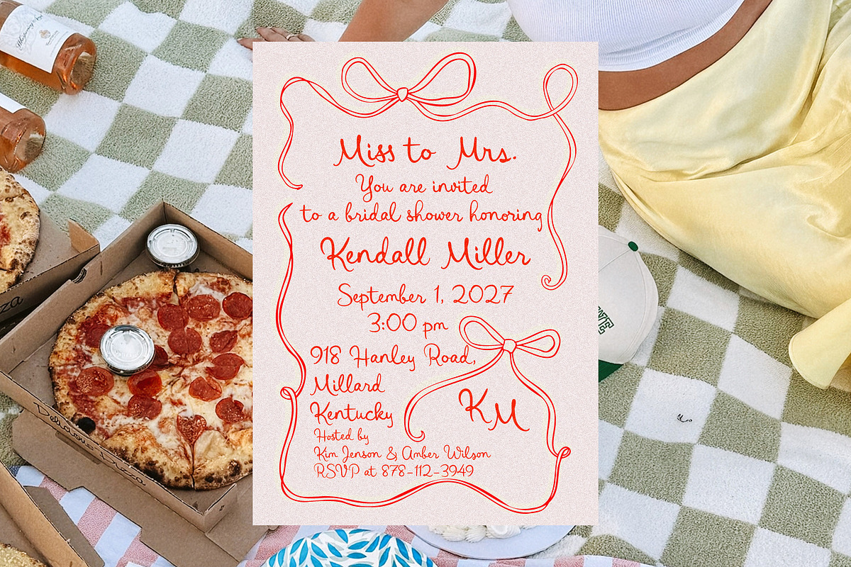 Mrs.Butler //  Quirky Wedding Font, a Handwritten Font by PeachCreme (Photo 6 of 11)