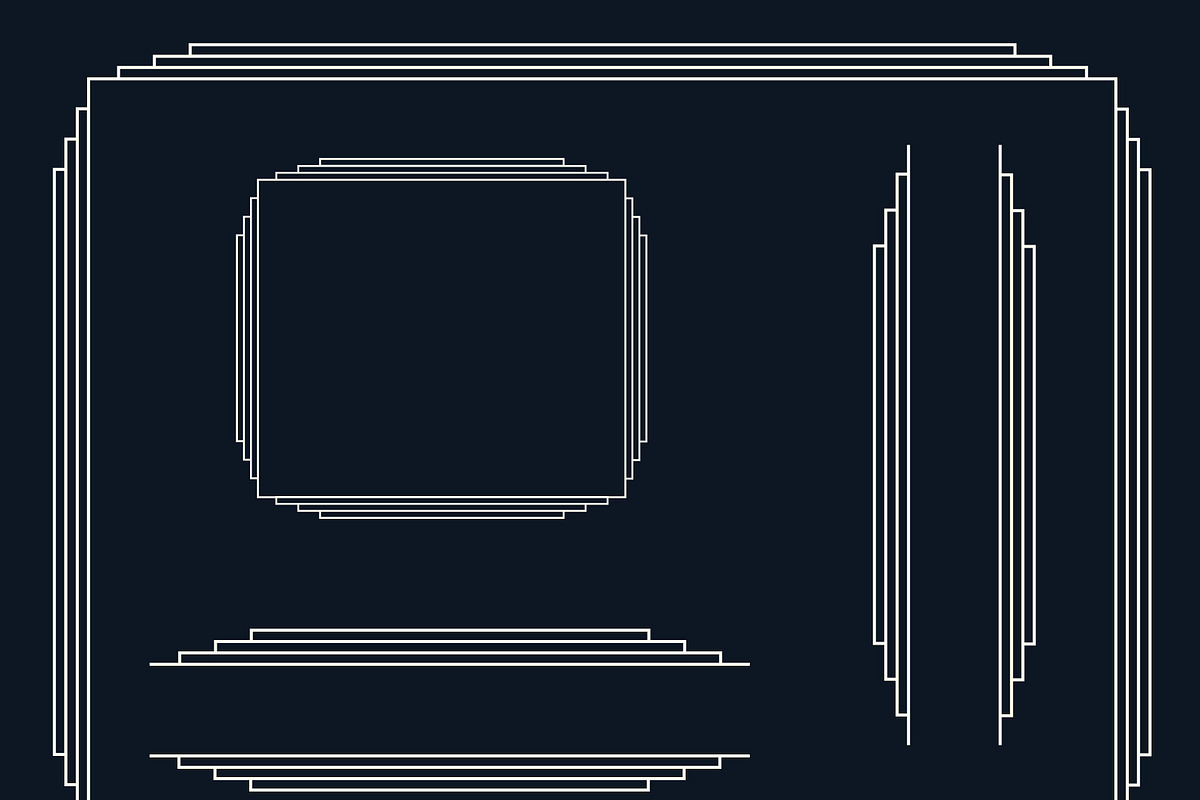 Art Deco Border, a Decorative Illustration by GDL