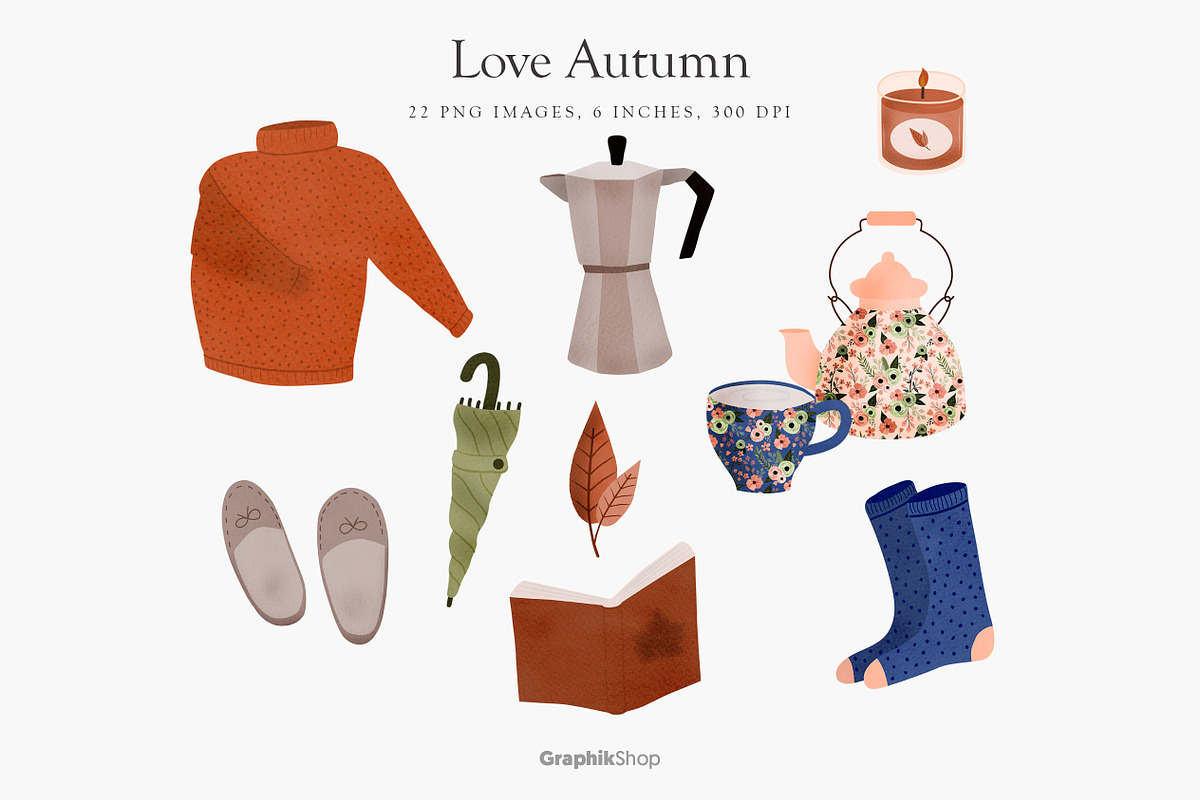 Love Autumn Collection, a Seasonal Illustration by Chus Moreno Studio (Photo 2 of 7)