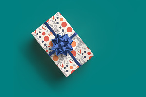 Wrapped Gifts Paper Mockup