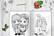 Valentine's Day Coloring Book Kids, a Seasonal Illustration by LA Design (Thumbnail 8 of 10)