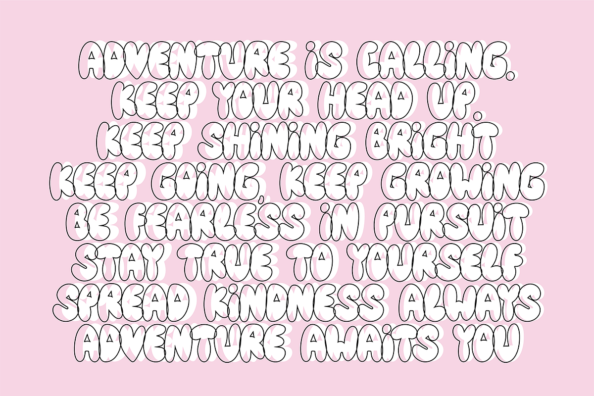 MILLENNIAL Trendy Y2K Graffiti Font, a Sans Serif Font by Blush Font Co. (Photo 5 of 7)