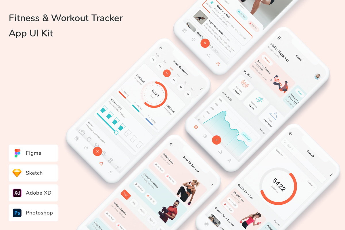 Fitness & Workout Tracker App UI Kit, an UI Kit Template by Betush