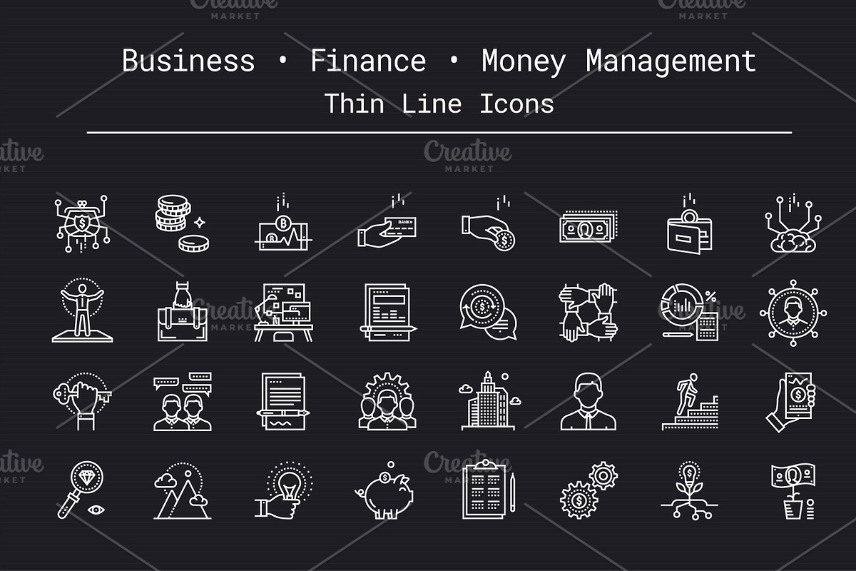 Business, Money, Fintech Line Icons, an Icon by Nuburu (Photo 1 of 5)