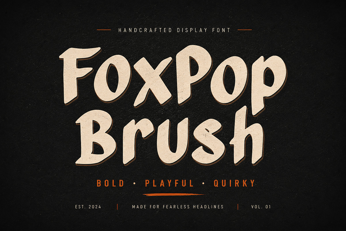 FoxPop Brush, a Slab Serif Font by Wow Magic (Photo 1 of 6)