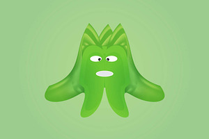 green organic bacteria illustration, an Animal Illustration by NJ Himel