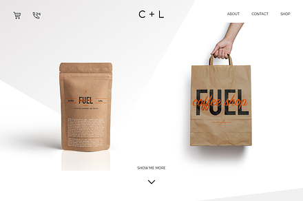 XD clean website template design 