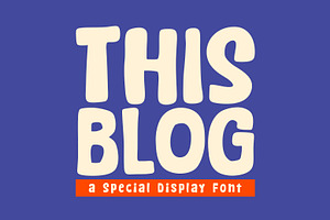 This Blog - Cozy & Display Font