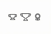 Trophy Cup and Medal Icon Set, an Illustration by Designs_River (Thumbnail 7 of 7)