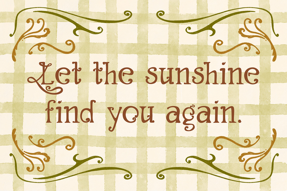 WarmSun Cozy Cottagecore Serif Font, a Serif Font by Yelloo Fish (Photo 2 of 15)