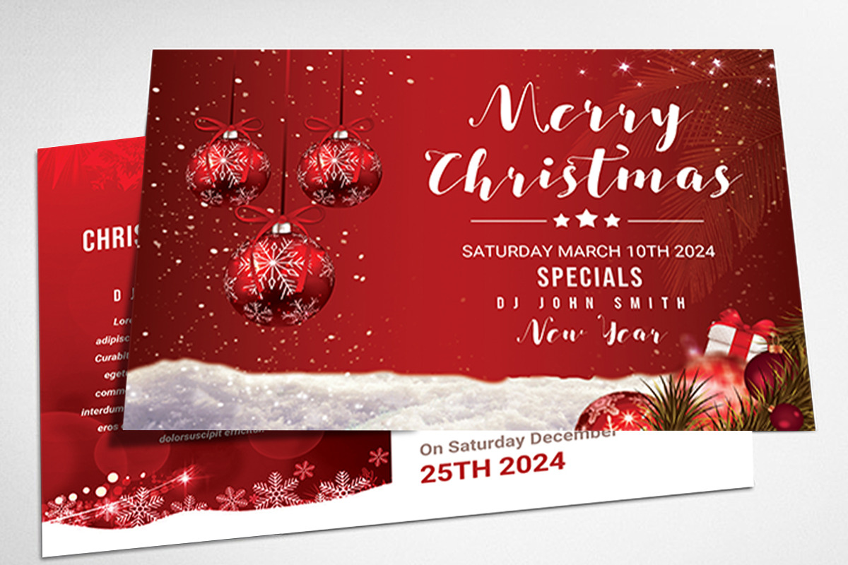 Christmas Postcard Templates, a Card Template by AfzaalGraphics (Photo 1 of 4)