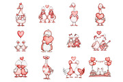 Romantic Goose Clip Art, an Illustration by Design Market (Thumbnail 3 of 3)