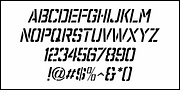 Maintenance Stencil JNL, a Font by Jeff Levine Fonts (Thumbnail 5 of 5)
