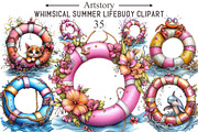 Whimsical Summer Lifebuoy Clipart, an Illustration by designcity5 (Thumbnail 1 of 5)