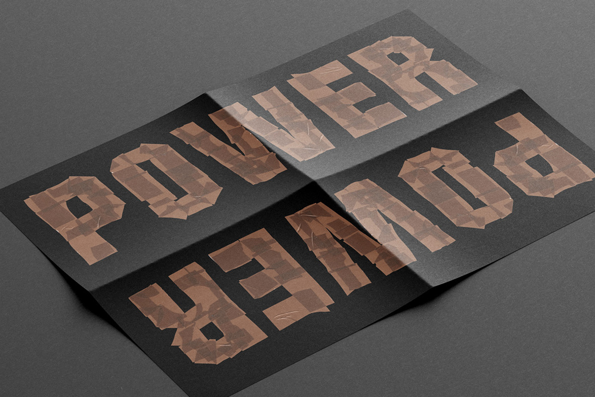 Brown Tape Font, a Font by Handmadefont (Photo 5 of 9)