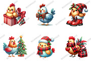 Quirky Christmas Chiken Clipart, an Illustration by designcity5 (Thumbnail 3 of 5)