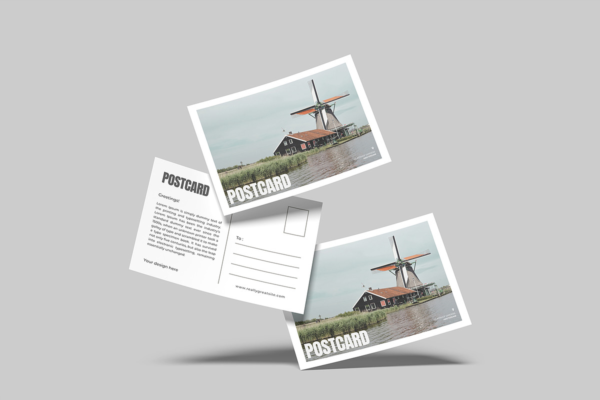 Postcard Mockup - Greeting Card, a Card Template by graphictime (Photo 12 of 14)