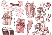 Happy Birthday Party Clipart PNG, a Decorative Illustration by Lenninator Digital (Thumbnail 5 of 9)