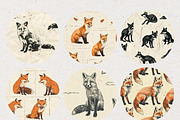 Fox Stamp Seamless Pattern Papers, a Pattern Graphic by Natural Planners (Thumbnail 4 of 4)