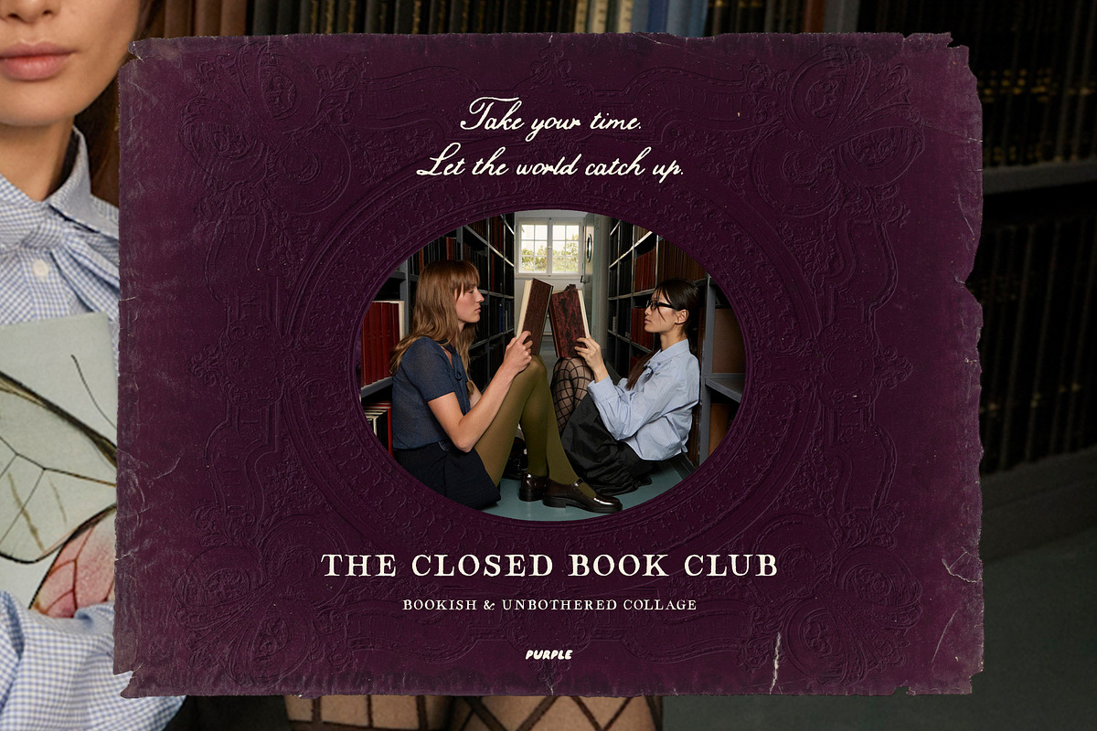 The Closed Book Club Vintage Collage, an Object Graphic by Purple (Photo 15 of 15)