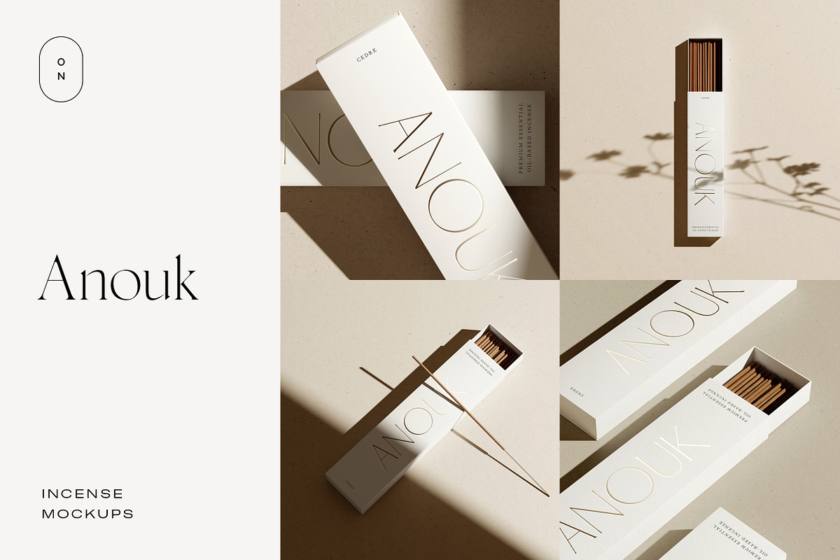Incense Packaging Mockups – Anouk, a Packaging Mockup by October November (Photo 1 of 10)