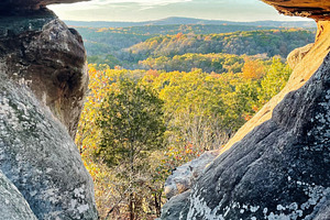 Craggy rock formations frame a canyon view at Garden of the Gods in Colorado Sp, a Nature Photo by AS photostudio