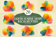 20 Liquid Sunrise Shapes Backgrounds, a Background Graphic by Incomelion (Thumbnail 1 of 10)