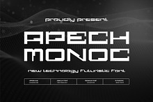 Apech Monoc || Technology Font