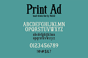 Print Ad Hand Drawn Font, a Font by nickqtx (Thumbnail 3 of 4)