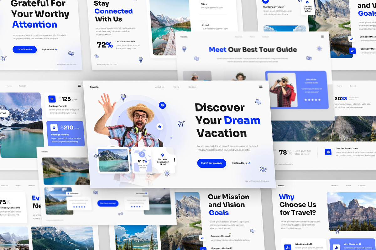 Travel Vacation PowerPoint Template, a Presentation Template by MtvtdArt (Photo 3 of 6)