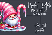 Christmas Candy Cane Icing Gnome, a Seasonal Illustration by Rose Art (Thumbnail 6 of 7)