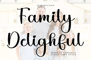 Family Delighful, a Handwritten Font by FreshTypeINK (Thumbnail 1 of 8)