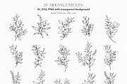 Greenery Line Art Collection, an Object Graphic by CaraulanStore (Thumbnail 3 of 6)