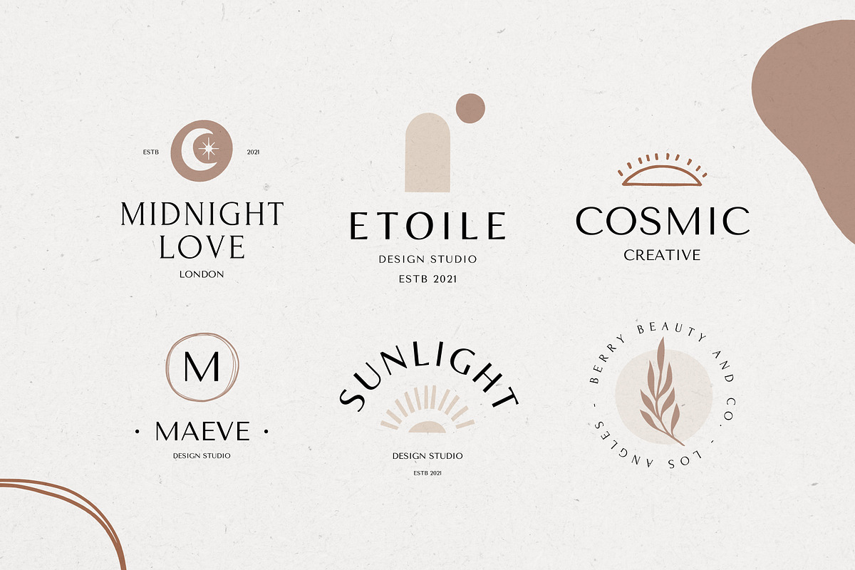 CANVA Modern logo templates pack, a Branding & Logo Template by Davide Bassu (Photo 4 of 14)