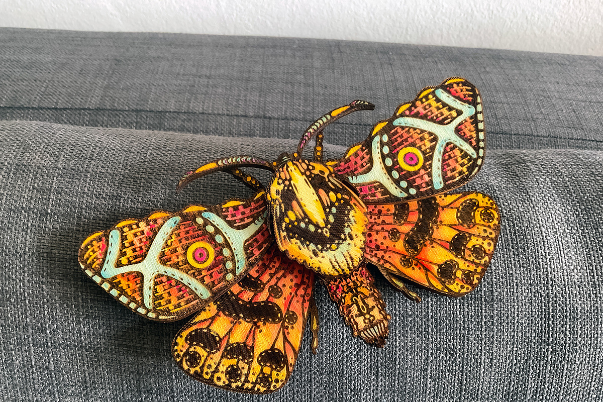 Butterfly Laser Cut Glowforge xTool, an Animal Illustration by Bubert Art (Photo 7 of 9)