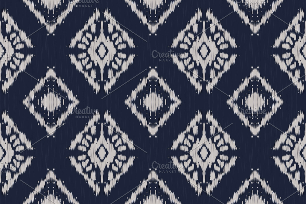 Ikat Boho Tribal Geometric Pattern, a Pattern Graphic by PPEthnicDecorPattern (Photo 1 of 7)