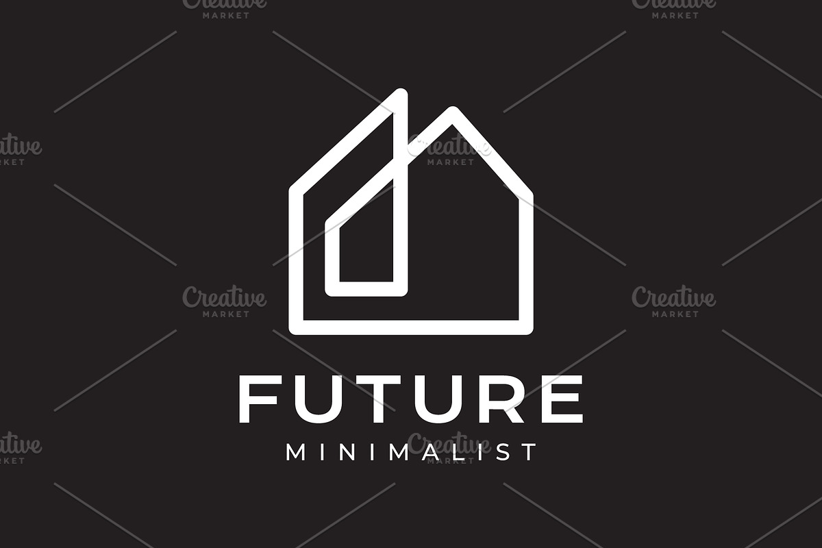 futuristic home architec logo, a Branding & Logo Template by devastd