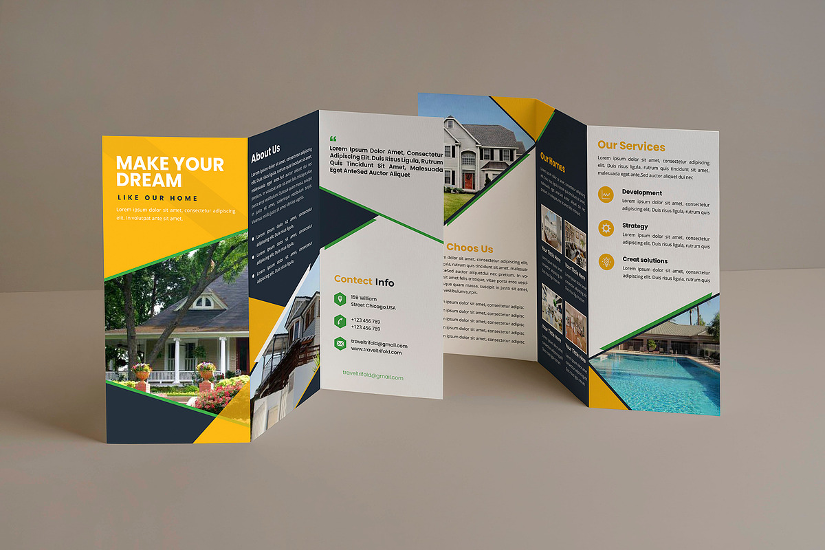 Real Estate Trifold Template, a Brochure Template by SamiSimply7 (Photo 3 of 3)