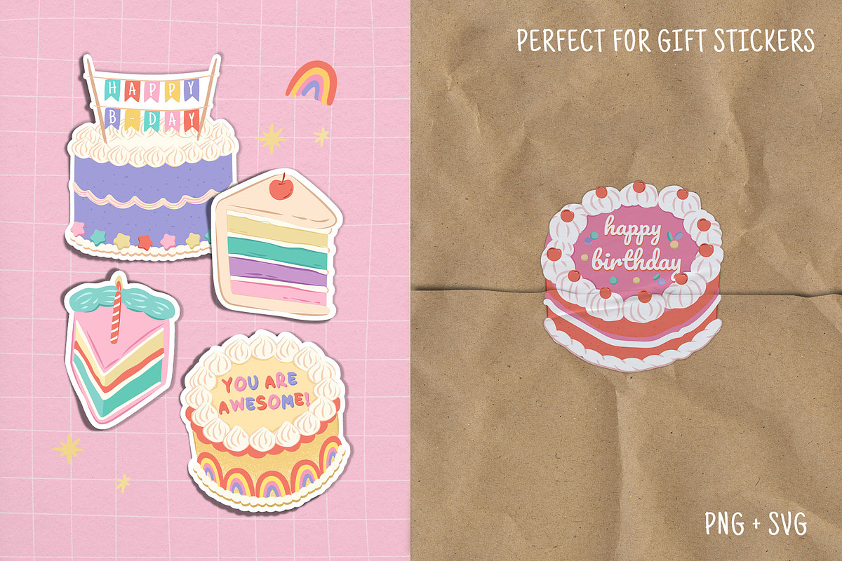 Birthday Celebration Illustrations, a Seasonal Illustration by CreativeChristiana (Photo 3 of 7)