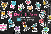 Cool Motivational Stickers, an Object Graphic by Nina Shaw (Thumbnail 1 of 10)