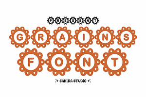 Grains - Floral Decorative Font