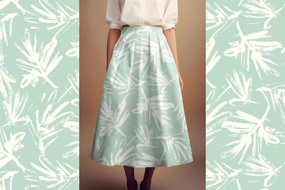 Summer Painted Palm Leaves, a Wallpaper Graphic by MalyskaStudio (Photo 13 of 15)