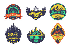 Mountain bikes badge of bicycle, a Graphic by winwin.art