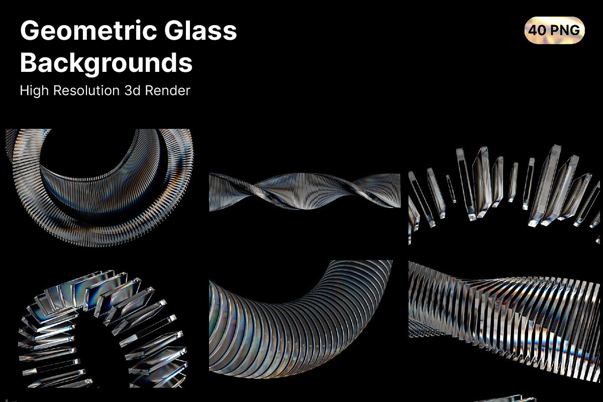 3D Geometric Glass Background Shapes, a Graphic by LarysaZabrotskaya (Photo 5 of 11)