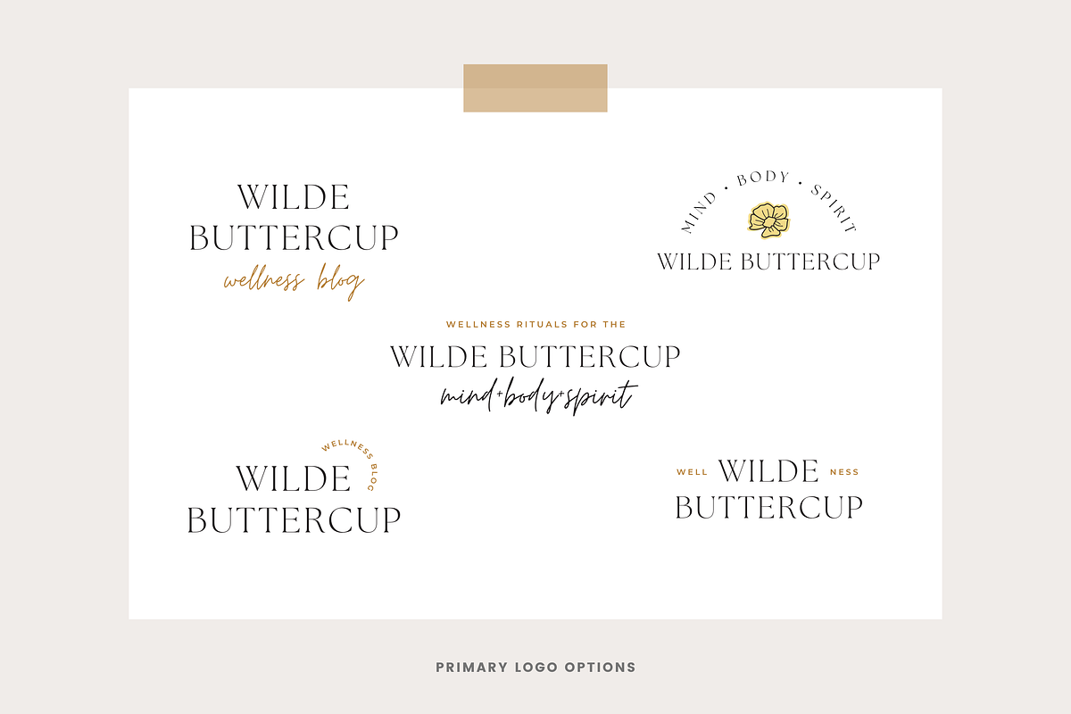 Wellness Logos for Canva, a Branding & Logo Template by Erin Cassidy (Photo 2 of 10)
